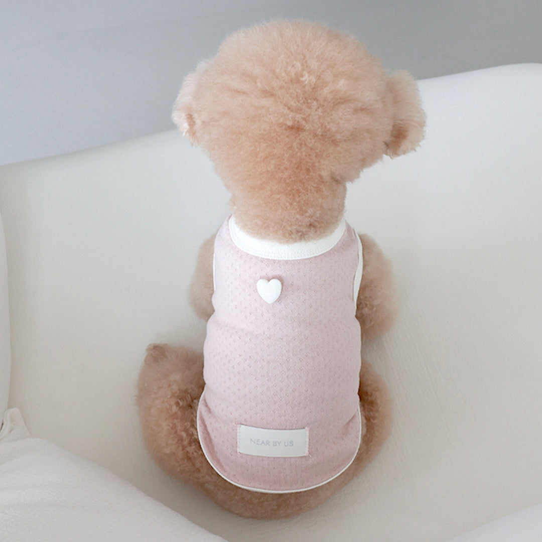 ※予約販売【near by us】Cottage Bonnet Sleeveless Set（Rose Pink）
