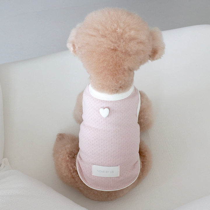※予約販売【near by us】Cottage Bonnet Sleeveless Set（Rose Pink）