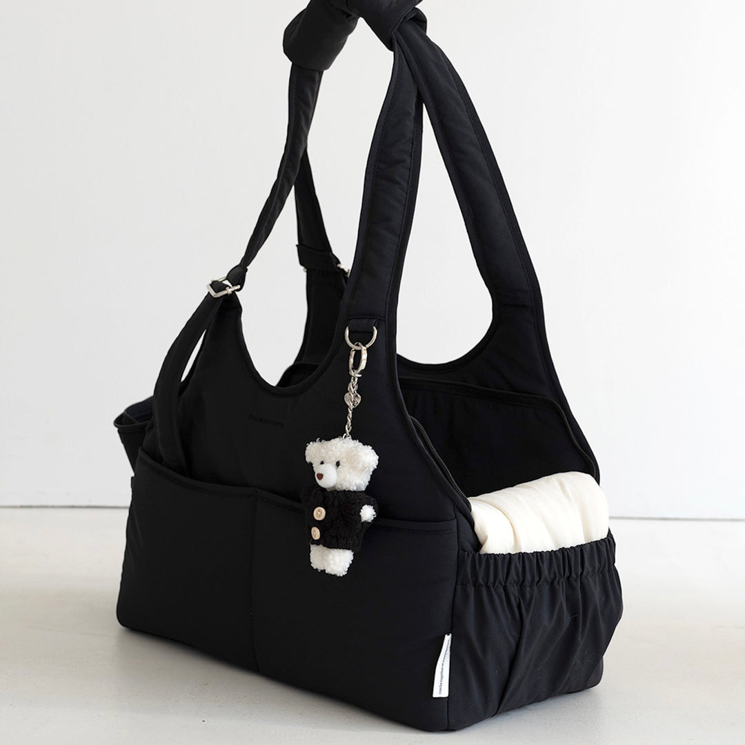 ※予約販売【a tous moments】Lier petbag - Black（Cushion + Shoulder Pad Set）｜犬用バッグ