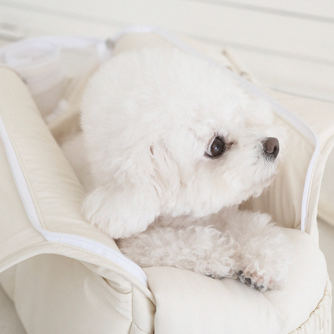 ※予約販売【a tous moments】Lier petbag - Vanila（Cushion + Shoulder Pad Set）｜犬用バッグ