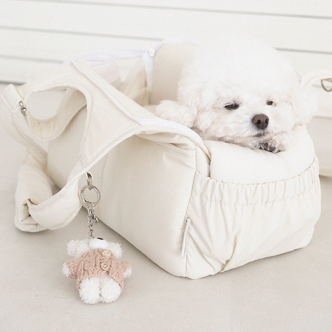 ※予約販売【a tous moments】Lier petbag - Vanila（Cushion + Shoulder Pad Set）｜犬用バッグ