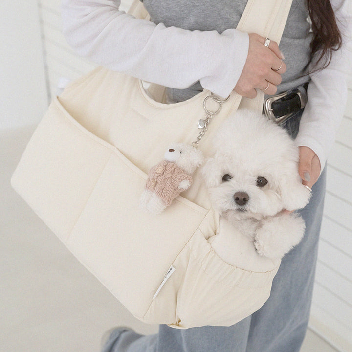 ※予約販売【a tous moments】Lier petbag - Vanila（Cushion + Shoulder Pad Set）｜犬用バッグ