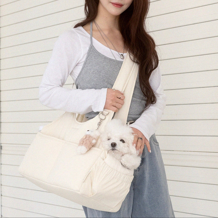 ※予約販売【a tous moments】Lier petbag - Vanila（Cushion + Shoulder Pad Set）｜犬用バッグ