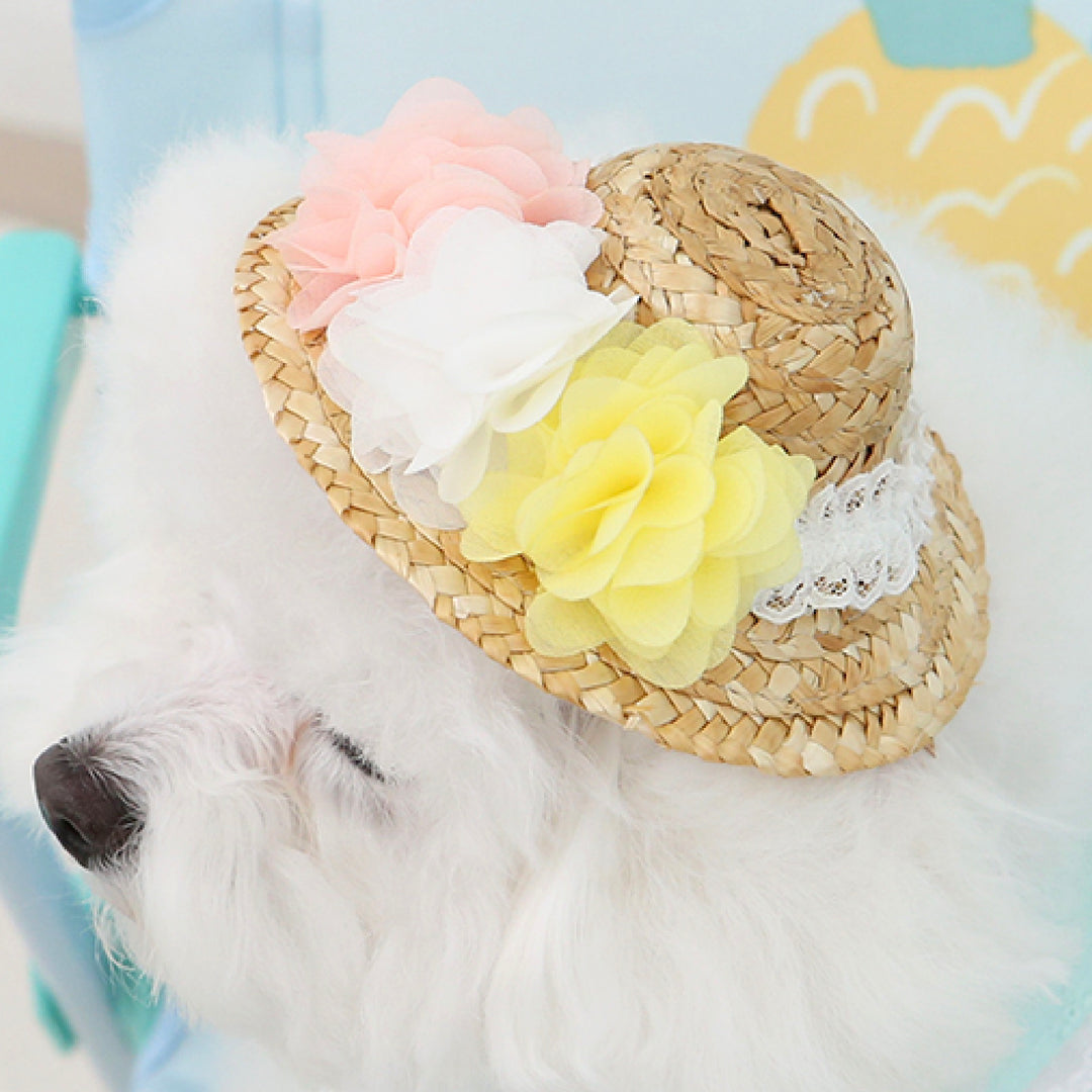 ※予約販売【ITS DOG】Flower Sherbet Straw Hat