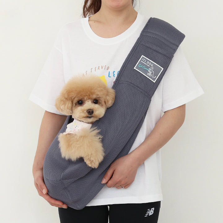 ※予約販売【ITS DOG】Kangaroo Mesh Sling Bag（Gray）｜犬用バッグ