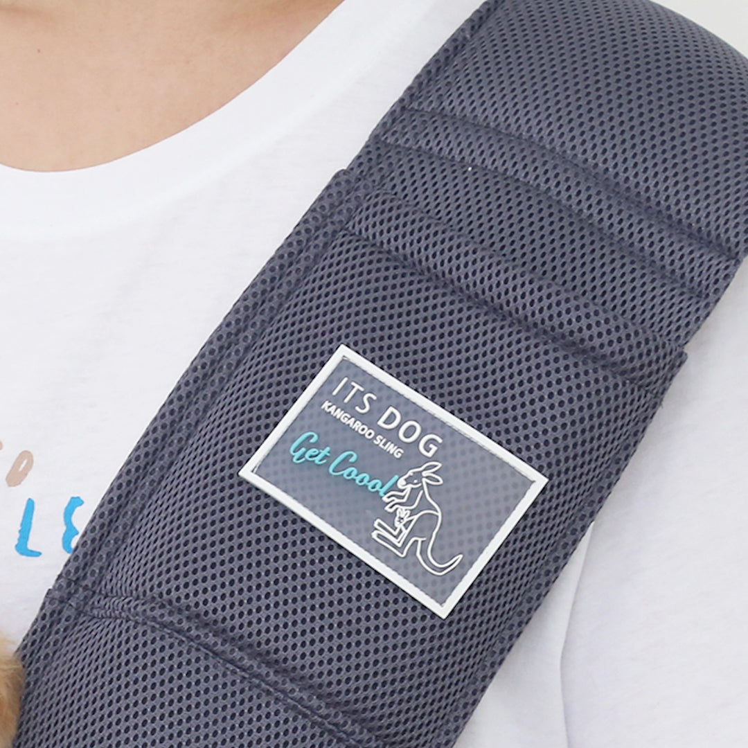 ※予約販売【ITS DOG】Kangaroo Mesh Sling Bag（Gray）｜犬用バッグ