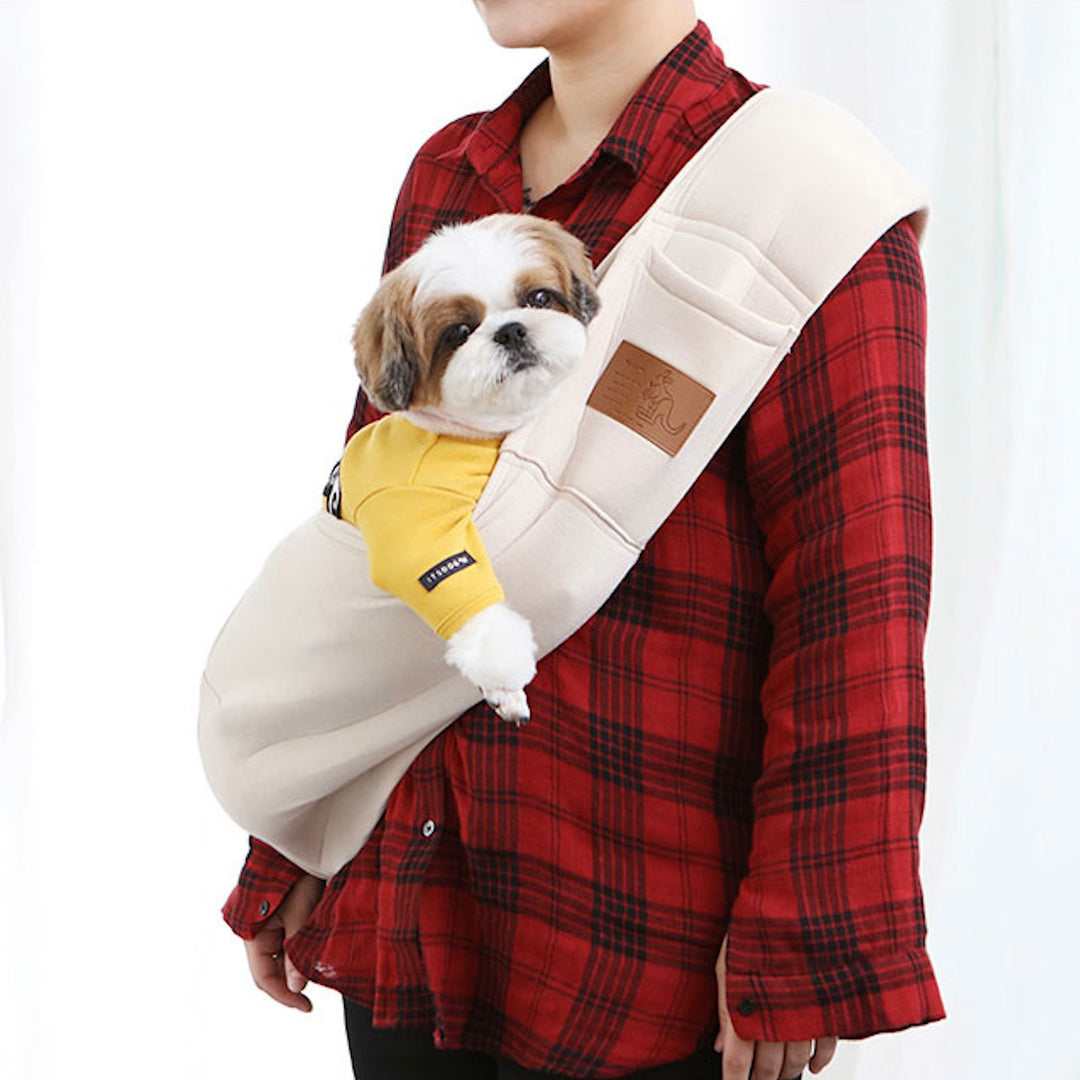 ※予約販売【ITS DOG】Kangaroo Sling Bag（Beige）｜犬用バッグ