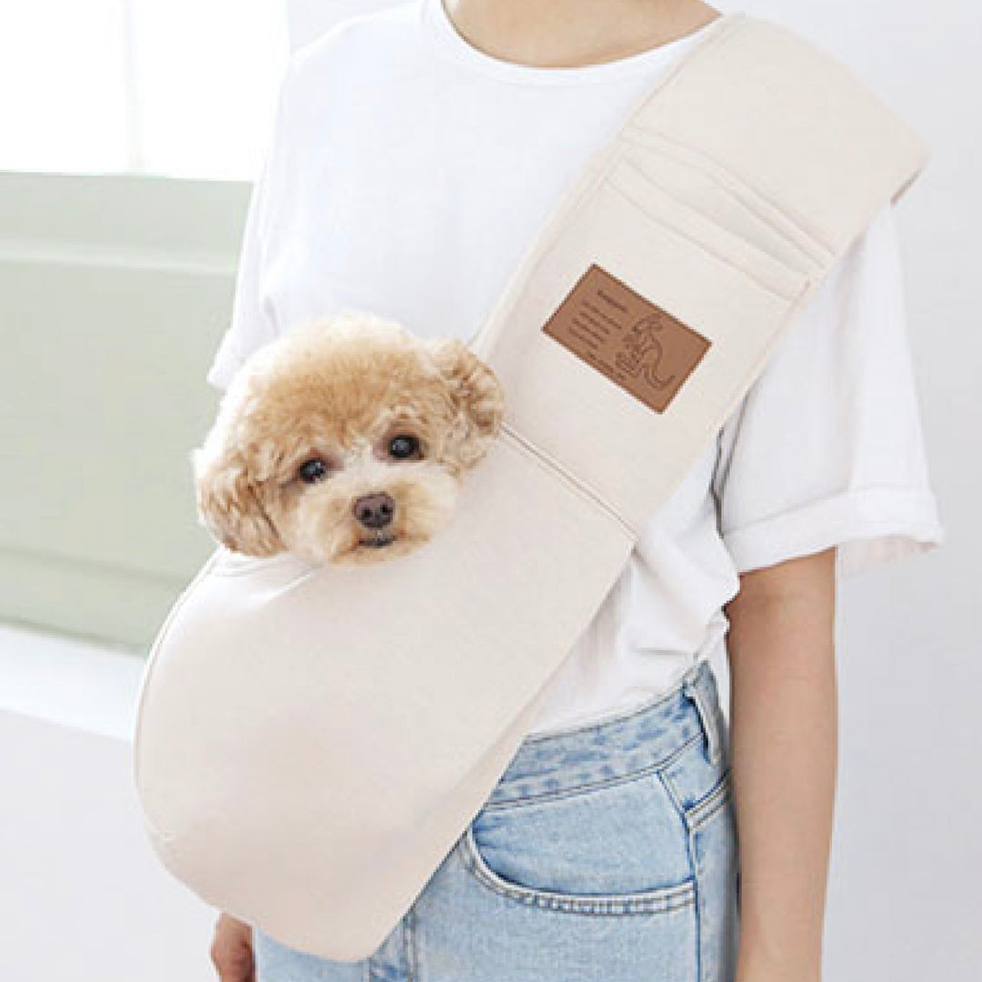 ※予約販売【ITS DOG】Kangaroo Sling Bag（Beige）｜犬用バッグ