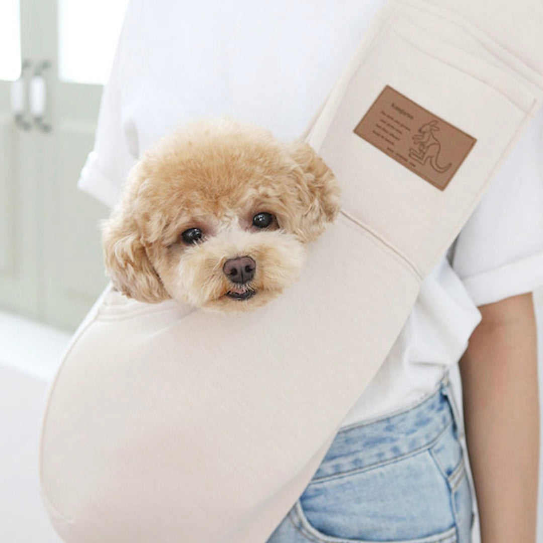 ※予約販売【ITS DOG】Kangaroo Sling Bag（Beige）｜犬用バッグ