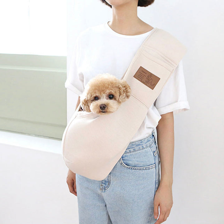 ※予約販売【ITS DOG】Kangaroo Sling Bag（Beige）｜犬用バッグ