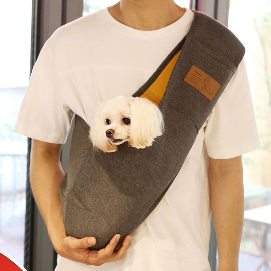 ※予約販売【ITS DOG】Kangaroo Sling Bag（Charcoal）｜犬用バッグ