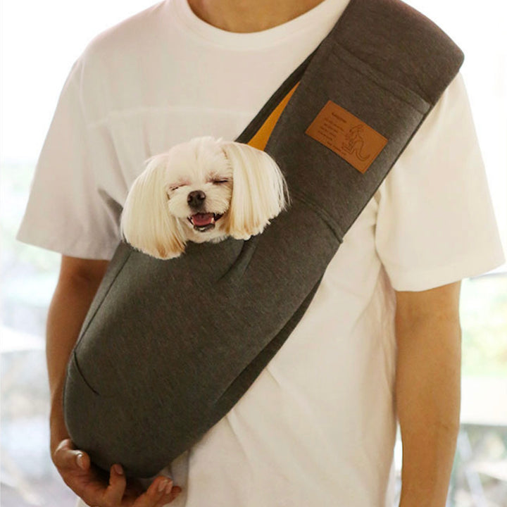 ※予約販売【ITS DOG】Kangaroo Sling Bag（Charcoal）｜犬用バッグ