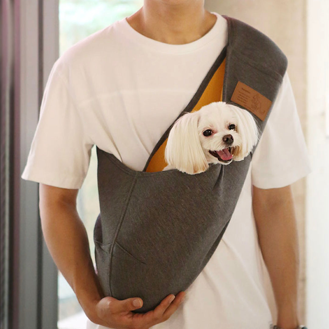 ※予約販売【ITS DOG】Kangaroo Sling Bag（Charcoal）｜犬用バッグ