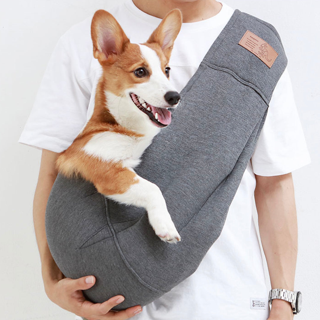 ※予約販売【ITS DOG】Kangaroo Sling Bag（Charcoal）｜犬用バッグ