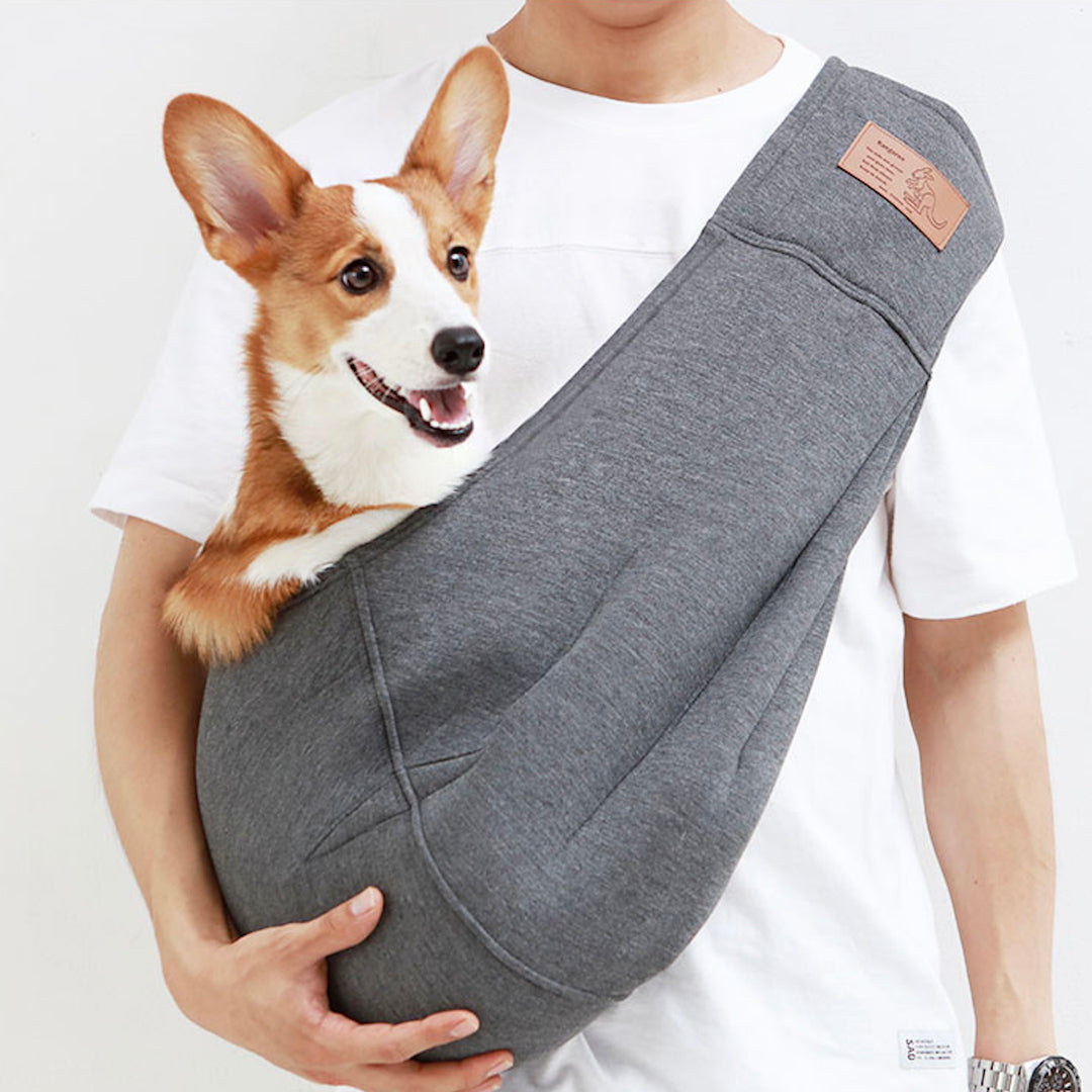 ※予約販売【ITS DOG】Kangaroo Sling Bag（Charcoal）｜犬用バッグ