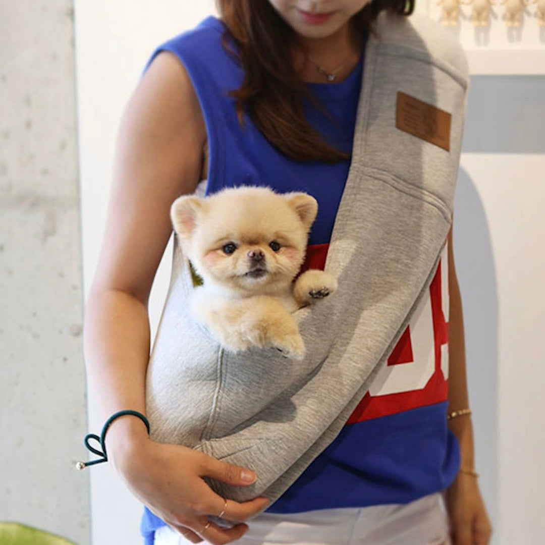※予約販売【ITS DOG】Kangaroo Sling Bag（Light gray）｜犬用バッグ
