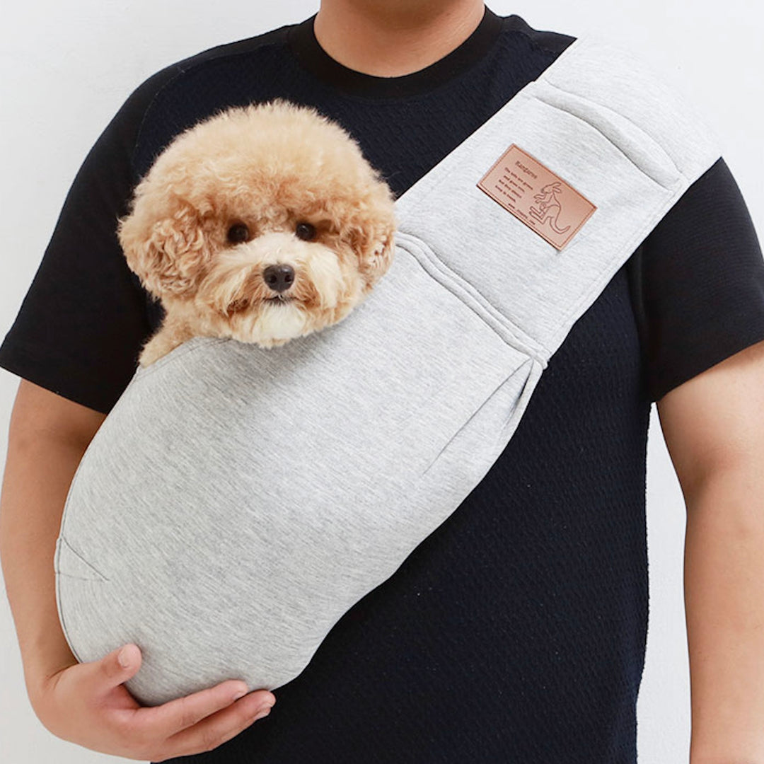 ※予約販売【ITS DOG】Kangaroo Sling Bag（Light gray）｜犬用バッグ