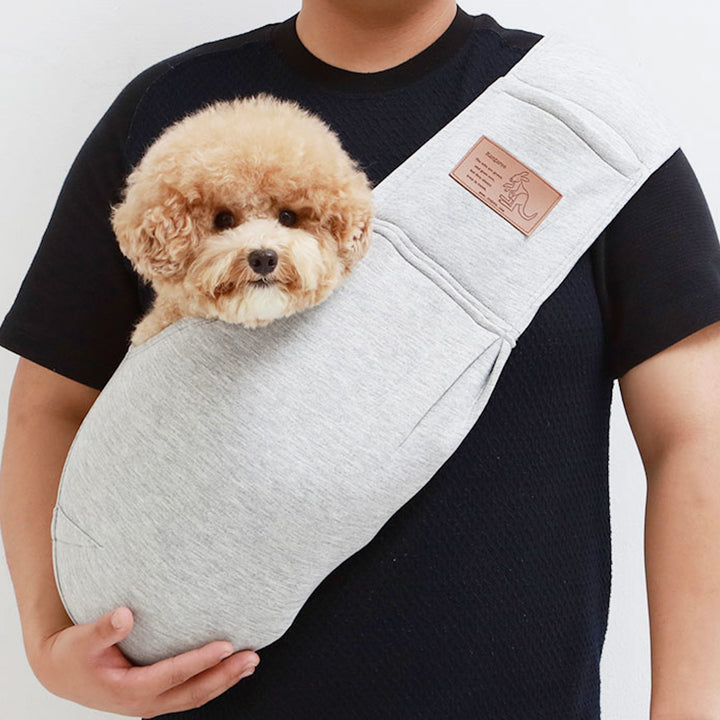 ※予約販売【ITS DOG】Kangaroo Sling Bag（Light gray）｜犬用バッグ