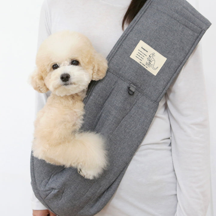 ※予約販売【ITS DOG】Kangaroo Smart Sling Bag（Black Jeans）｜犬用バッグ