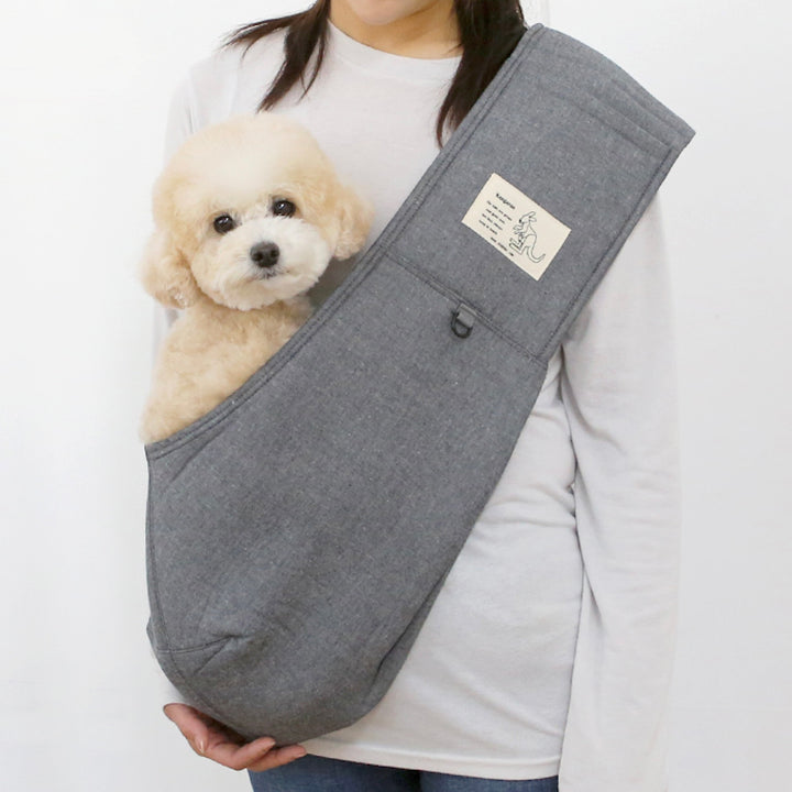 ※予約販売【ITS DOG】Kangaroo Smart Sling Bag（Black Jeans）｜犬用バッグ