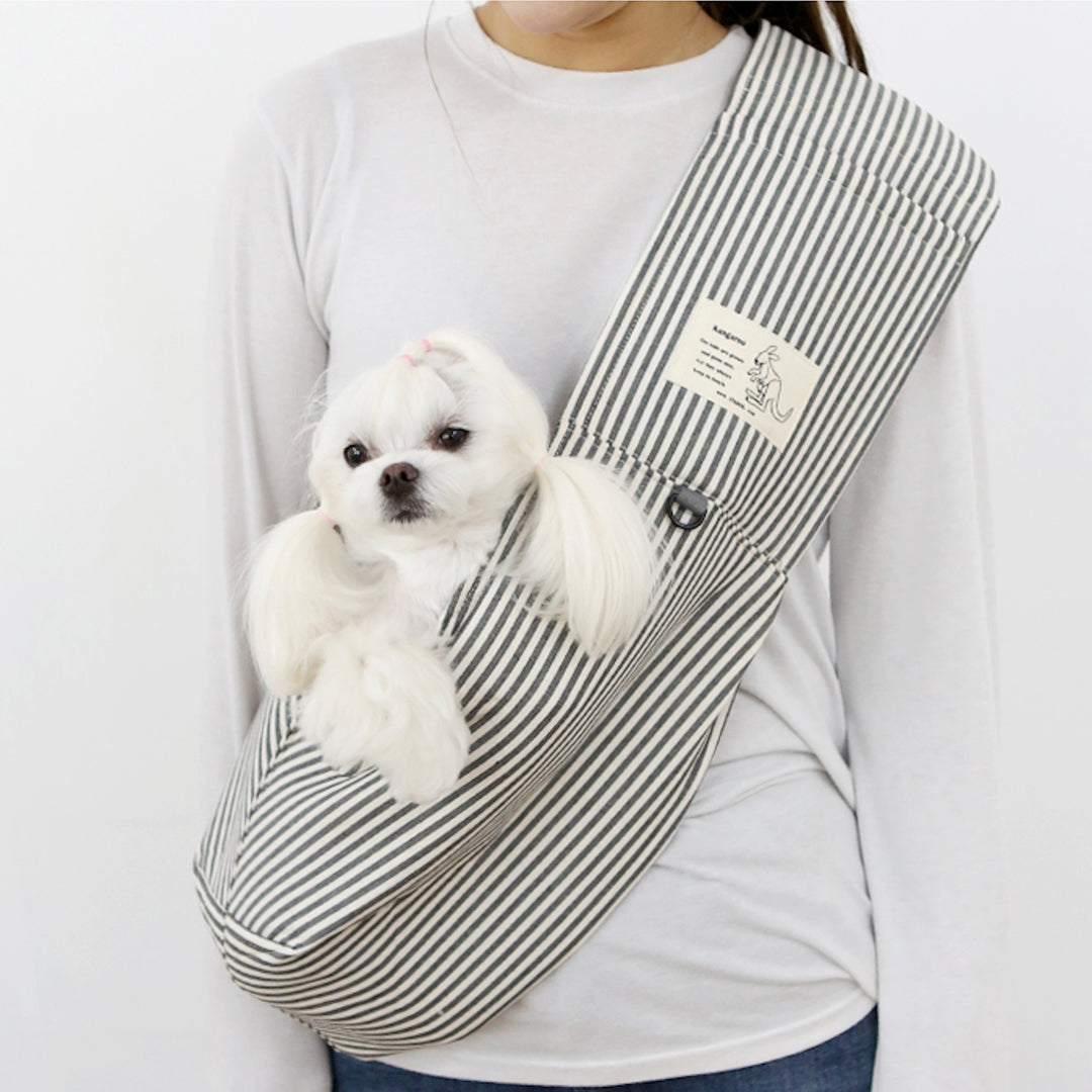 ※予約販売【ITS DOG】Kangaroo Smart Sling Bag（Stripe）｜犬用バッグ