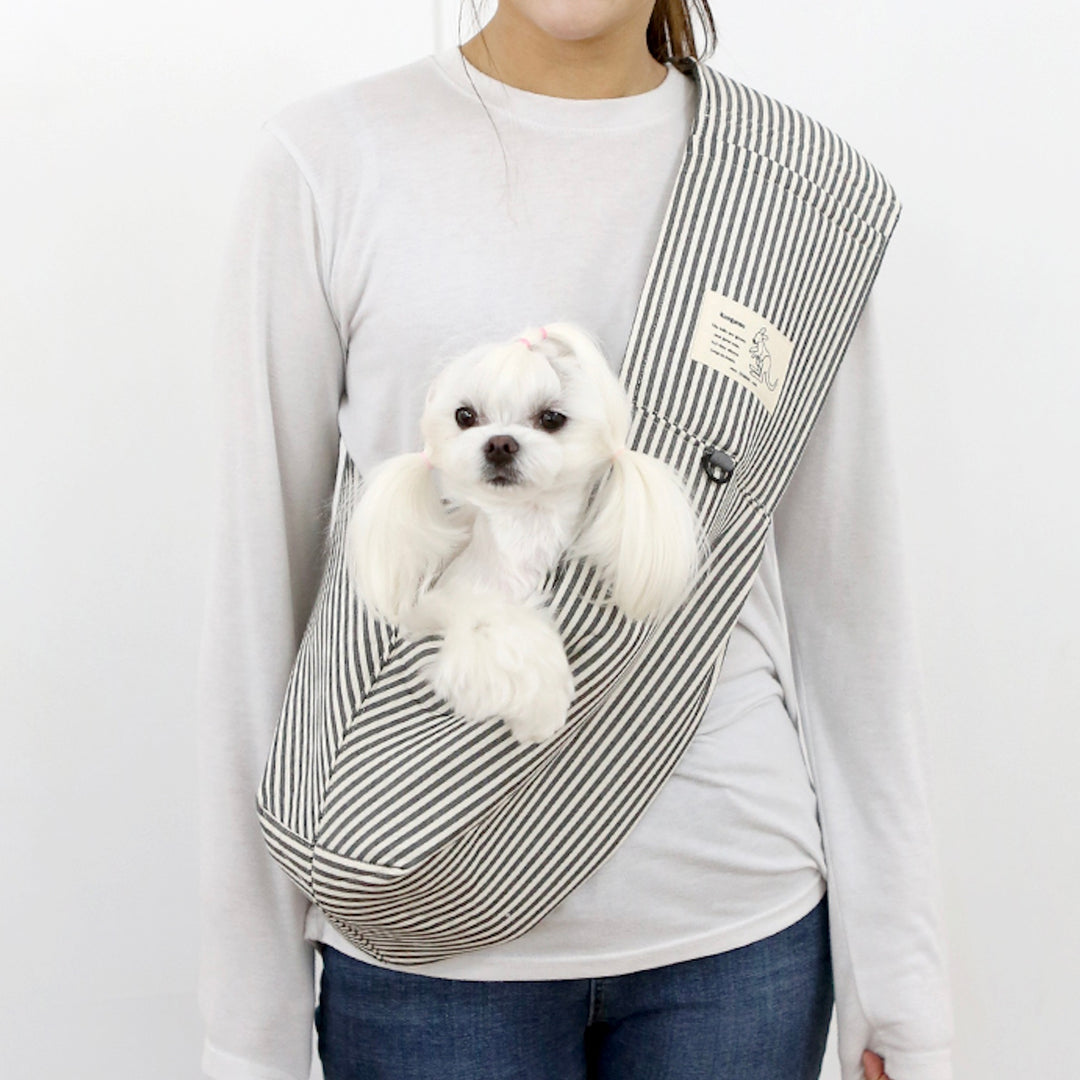 ※予約販売【ITS DOG】Kangaroo Smart Sling Bag（Stripe）｜犬用バッグ