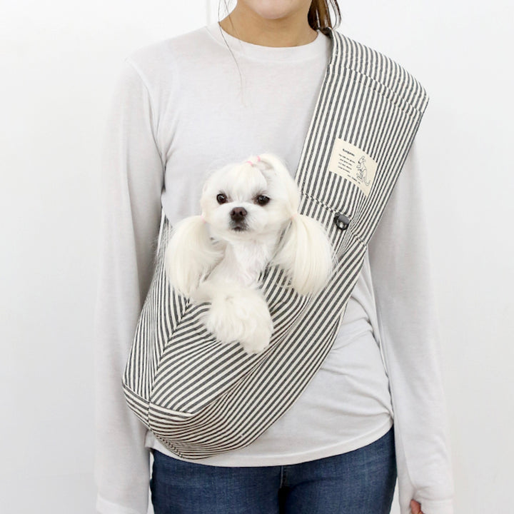 ※予約販売【ITS DOG】Kangaroo Smart Sling Bag（Stripe）｜犬用バッグ