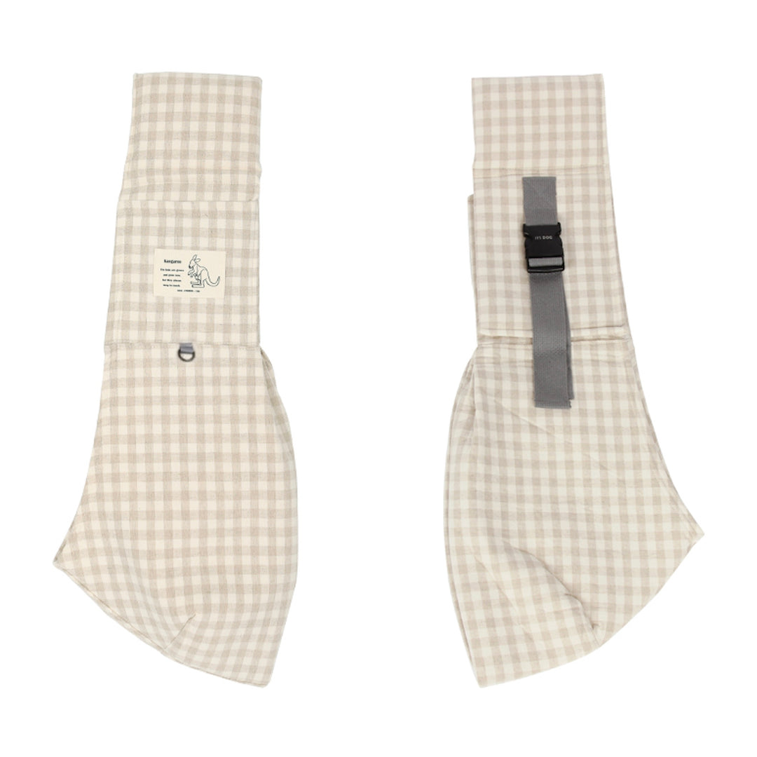 ※予約販売【ITS DOG】Kangaroo Smart Sling Bag（Check Beige）｜犬用バッグ