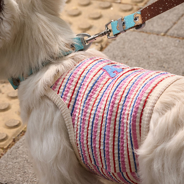 ※予約販売【andblank】A Stitch Stripe Crop Top（Pink）