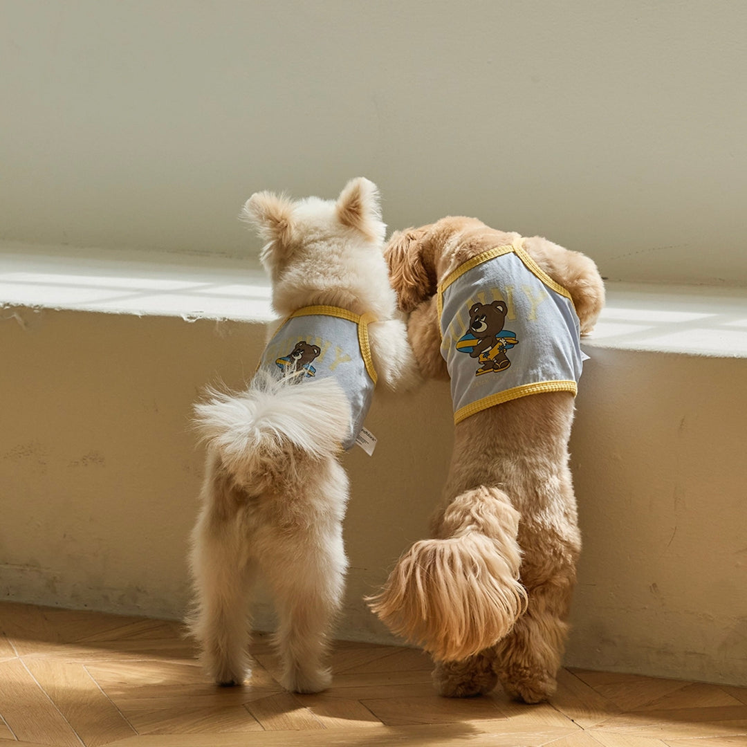 ※予約販売【andblank】Sunny Joy Bear Crop Top