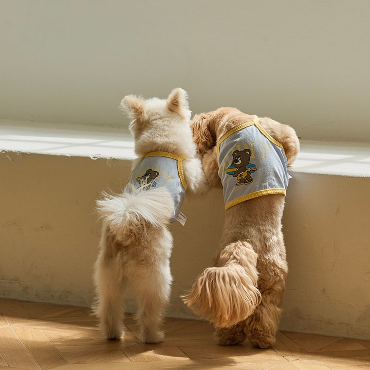 ※予約販売【andblank】Sunny Joy Bear Crop Top