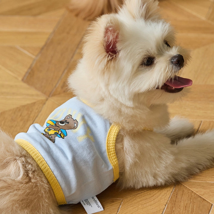 ※予約販売【andblank】Sunny Joy Bear Crop Top