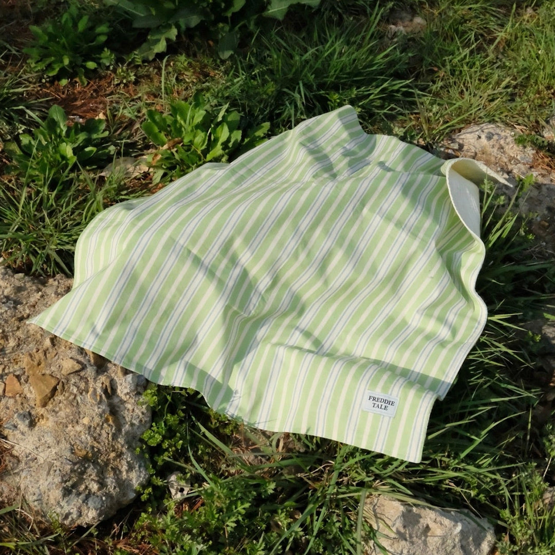 即納【FREDDIE TALE】Striped Blanket（Green）