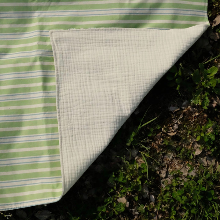 即納【FREDDIE TALE】Striped Blanket（Green）