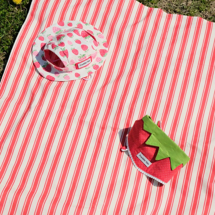即納【FREDDIE TALE】Striped Blanket（Red）