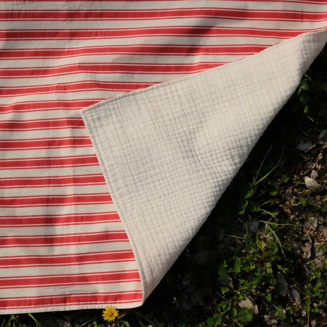 即納【FREDDIE TALE】Striped Blanket（Red）