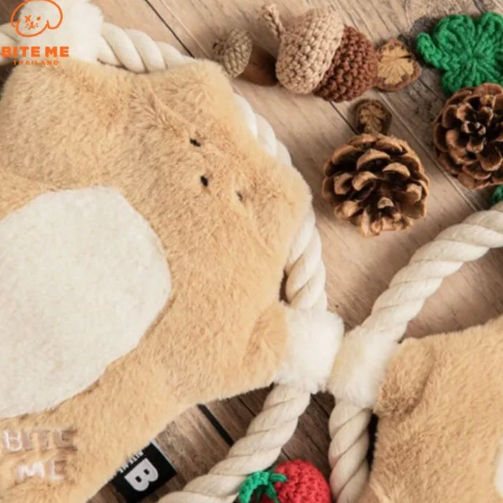 即納【BITE ME】Hug Me Rope Tug Toy - Flying squirrel