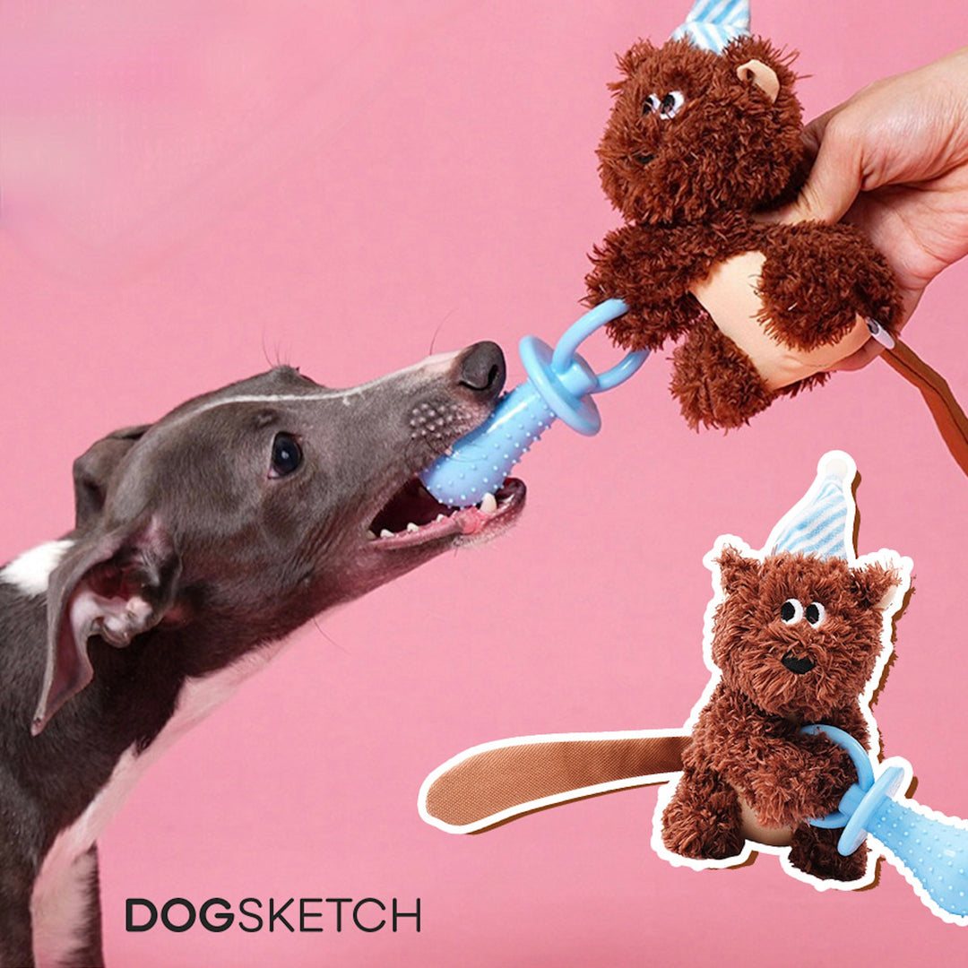 即納【DOGSKETCH】Squirrel Chew Toy