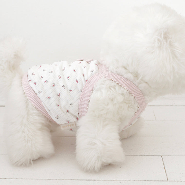 ※予約販売【near by us】Fiore Mesh Cool Top（Powder Pink）