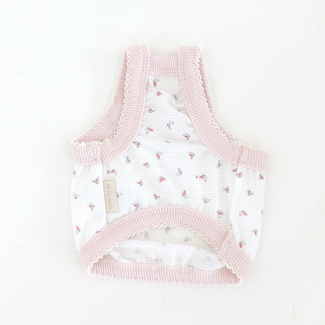 ※予約販売【near by us】Fiore Mesh Cool Top（Powder Pink）