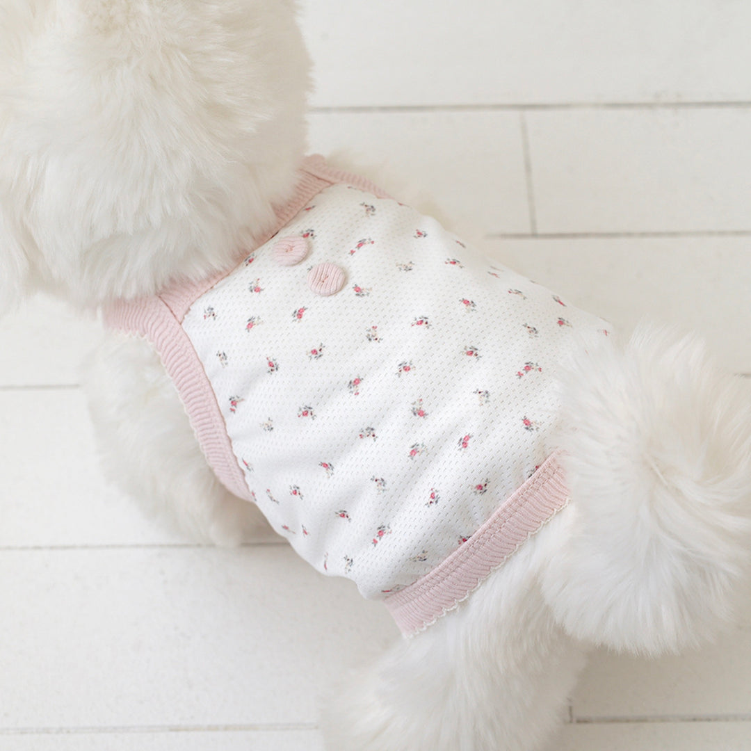 ※予約販売【near by us】Fiore Mesh Cool Top（Powder Pink）