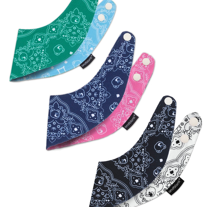 ※予約販売【andblank】Joy Bear Bug Guard Bandana Reversible Bib