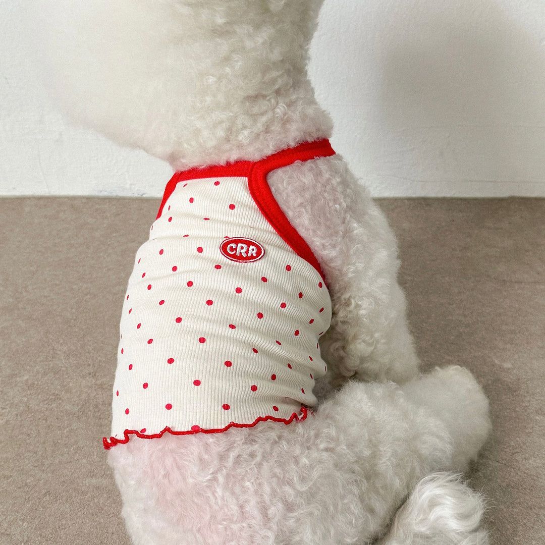 ※予約販売【CRR】Dot point strap top（Ivory）