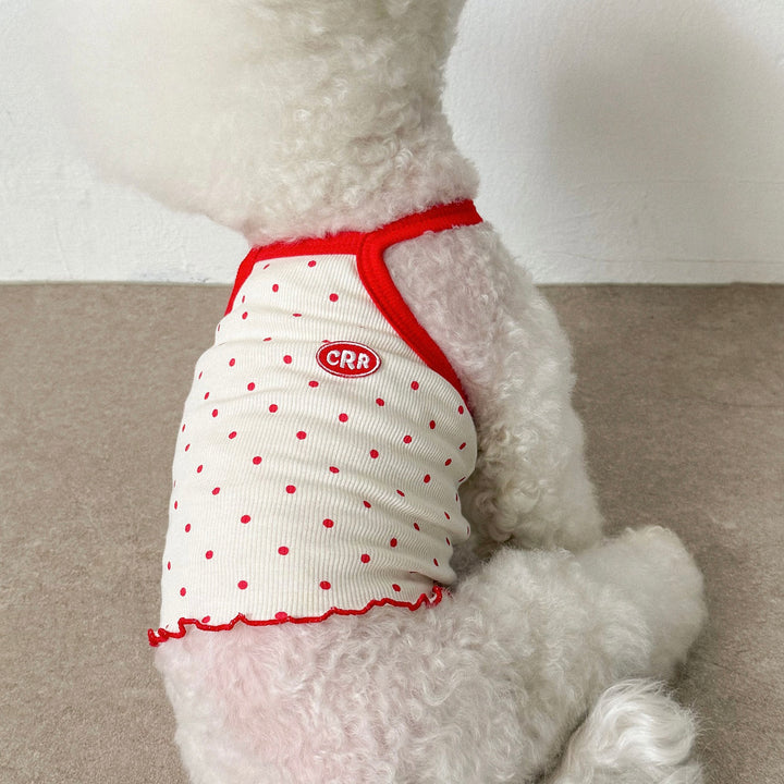 ※予約販売【CRR】Dot point strap top（Ivory）