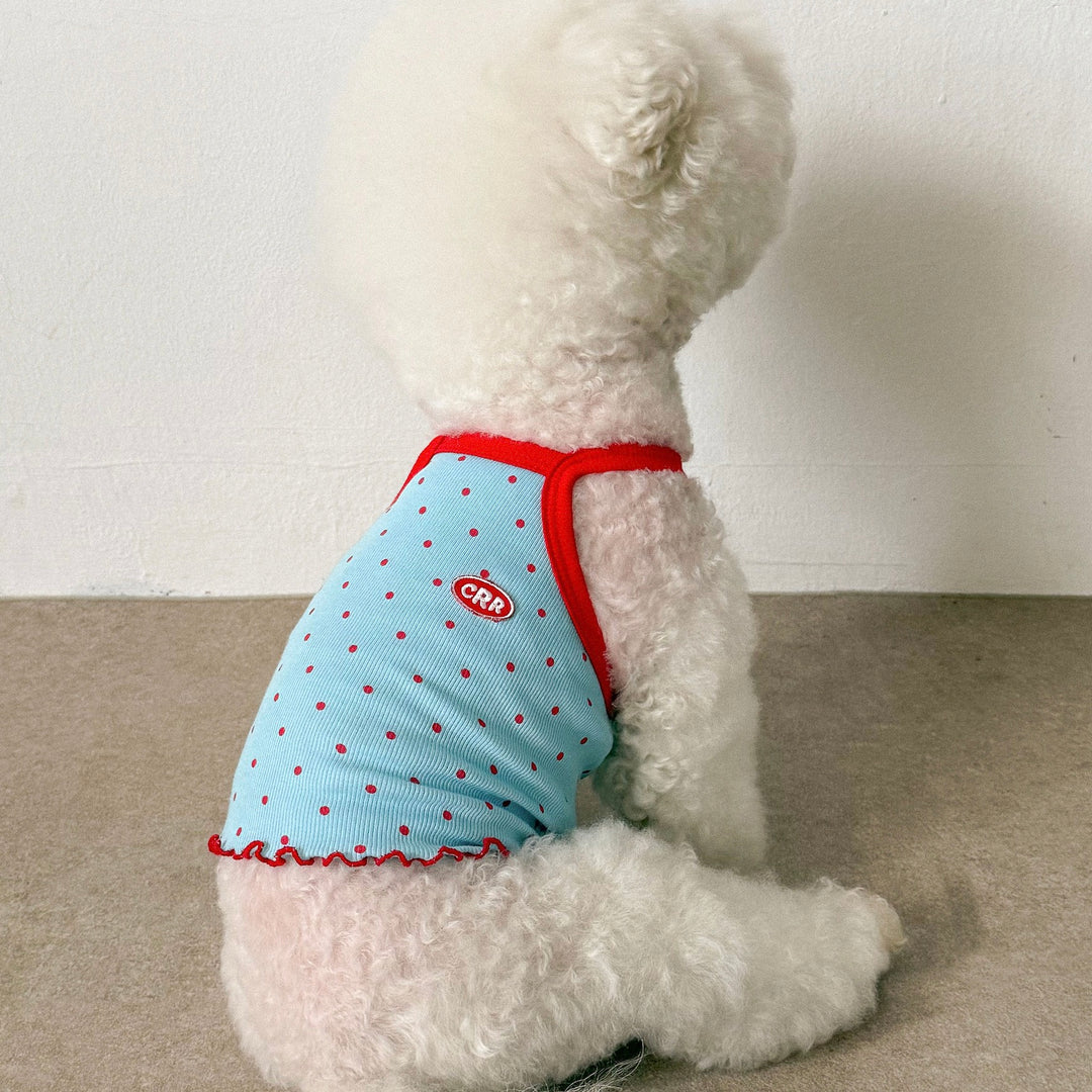 ※予約販売【CRR】Dot point strap top（sky）