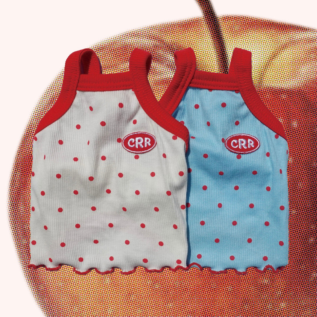 ※予約販売【CRR】Dot point strap top（sky）