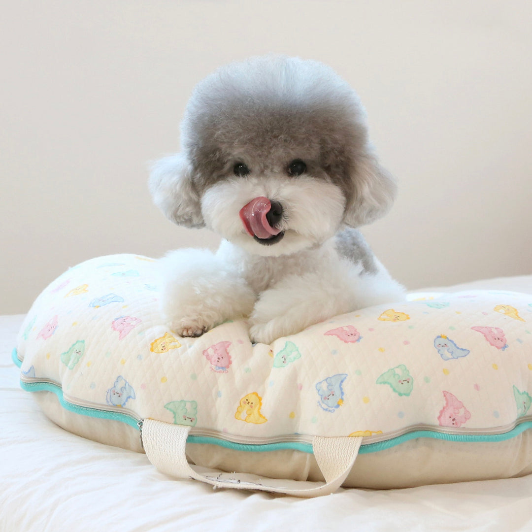 ※予約販売【ITS DOG】Organic Quilted Nest Bed（Bubble Dino）