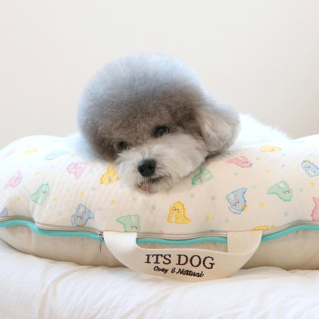 ※予約販売【ITS DOG】Organic Quilted Nest Bed（Bubble Dino）