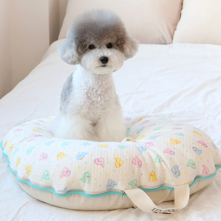※予約販売【ITS DOG】Organic Quilted Nest Bed（Bubble Dino）