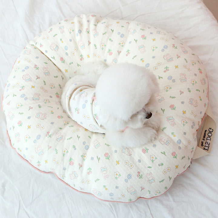 ※予約販売【ITS DOG】Organic Quilted Nest Bed（Bunny Garden）